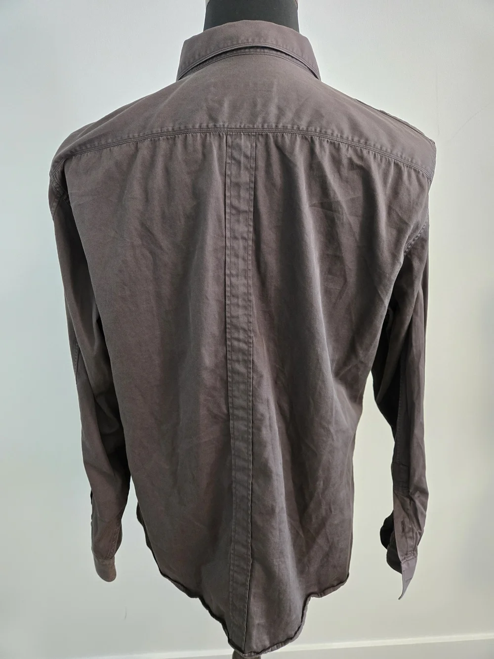 Gucci Chocolate Brown Casual Button Down Shirt 100% Cotton Size 46